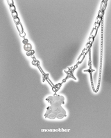 [StrayKids Seungmin , Purplekiss Dissie Pick] Matt Teddy Bear Drop Surgical Necklace