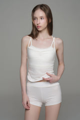 Basic layer athletic shorts, White