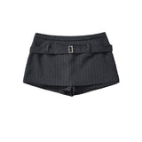 Belted Pinstripe Skort 233024993