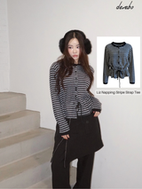 Liz Napping Stripe Strap Tee
