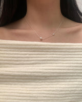 (silver925) パールキュービックネックレス *gold