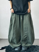 Catch Curve Seersucker Belted Semi-Balloon Pants 4COLOR