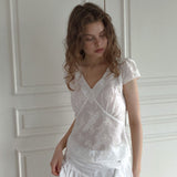 Jacquard floral blouse 