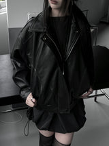 classic washed leather jacket