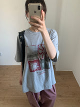 サーファークルーネックTシャツ (2color)