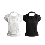 Elara Halter Drape Top