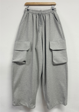 BALLOON OVER WIDE BOXY CARGO HIP LONG PANTS🩶🖤2COLOR