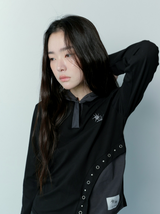 CONTOUR EYELET POINT SLIM FIT HOOD T
