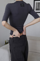 26SS★ [ EEUN BASIC ] Chewing Three Quarter Slim T-shirt