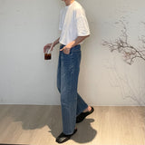 ストレートフィットロングワイドジーンズ