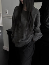 overfit angora round knit (unisex / 4color)