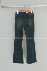 ストライプローブーツカットジーンズ