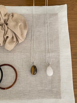 Water drop stone long necklace