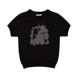 [FANCY X DUSTY] ダスティーサロンクロップニット (BLACK) F25NM1006