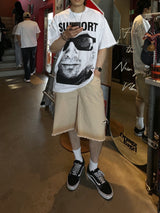 SUPORT グラフィックオーバーサイズTシャツ