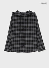 [MADE] Demodet Napping Checkered Hooded Shirt