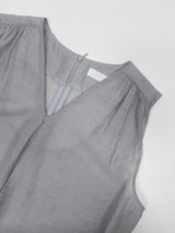 [Scarf SET] Sica V-Neck Sleeveless Blouse
