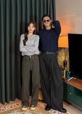Men's カシミアウォッシャブルラウンドニット 20COLOR