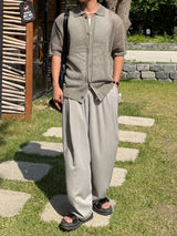 Port punching collar cardigan