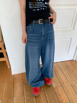 Ain Semi-Balloon Fit Wide Denim Pants