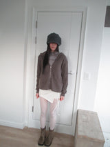 heavy knit hoodie
