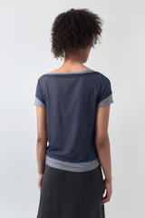 Mesh Layered Top / Grey