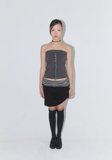 Button Point Top - Charcoal