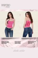 Hot pink wing sleeveless top