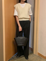 Luch ウールピンタックワイドスラックス