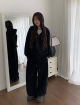 Bonne Loose Fit Hood Zip-Up