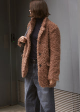 FAUX FUR SINGLE JACKET