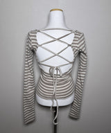 Backless Striped Top (2colors)