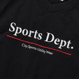 スポーツデプトロゴパイピングナイロンプルオーバー - ブラック