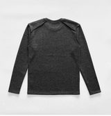 Muscle-fit ribbed knit neutral raglan detail