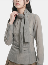 Noelle Draped Tie Blouse