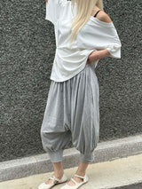 Drape balloon capri pants(3color)