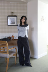 Bebe ST Tie Ribbed Tee
