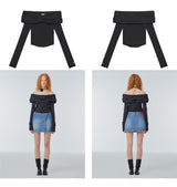 オフザショルダーアイレットレースロングスリーブ