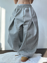 KIDDY RING POINT FRONT PLEAT BALLOON PANTS💙🩶🖤 - 3 COLORS