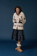 Witty frill skirt_check blue