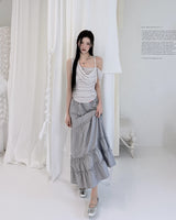 Pure Lace Frill Long Skirt
