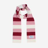 3 Stripe Knit Muffler (Cherry, Pink, Cream)