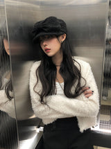 Retin Fluffy Ribbon Madoros Hunting Cap Hat