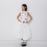 CONFUN 25SS original printed sleeveless pleated sleeveless vest top