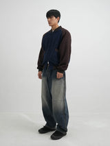 Raglan fleece zip-up 2color