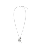 M KEY DOG TAG NECKLACE_SILVER
