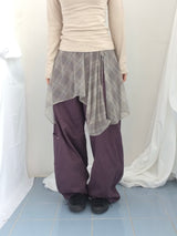 Misty Checkered Layered Skirt