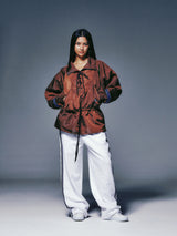 LACE UP ANORAK JACKET (BROWN)