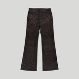 V-WAIST FRINGE VELVET PANTS