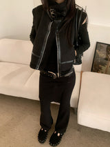 Ever Dumble High-Neck Two-Buckle Mustang Vest